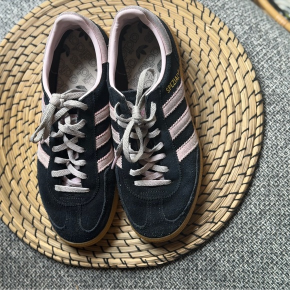 adidas Shoes - Adidas Black and Light Pink Trainers